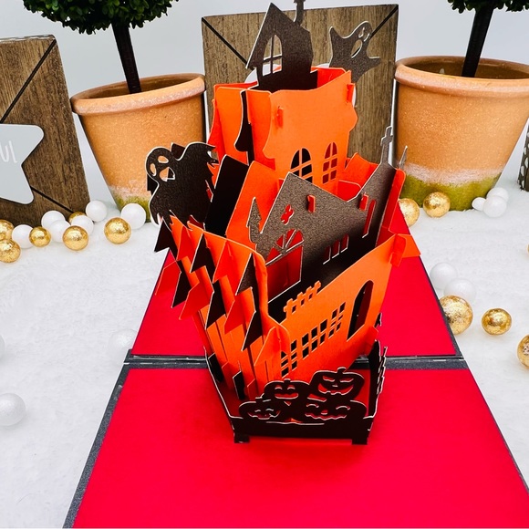 Haunted House Pop Up Card 3D Handmade - Picture 12 of 15